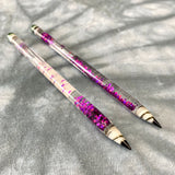 6" Pencil Glass Dab Tool w/ Internal Glitter