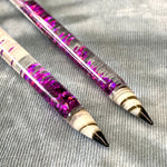 6" Pencil Glass Dab Tool w/ Internal Glitter