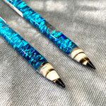 6" Pencil Glass Dab Tool w/ Internal Glitter