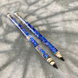 6" Pencil Glass Dab Tool w/ Internal Glitter
