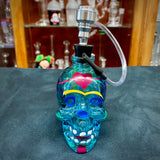 5.5" Painted Sugar Skull Glass Minnow