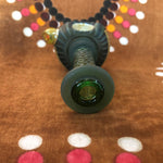 Green Tube Sandblasted Sacred Geometry Handpipe by Little B Glass