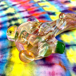 5-5.25" Fumed Worked Handpipe w/ Multiple Bumps by Huggy Bear