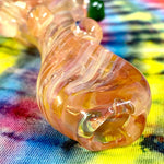 5-5.25" Fumed Worked Handpipe w/ Multiple Bumps by Huggy Bear