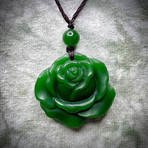 25" Jade Rose Necklace