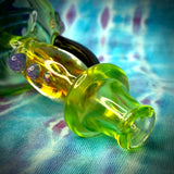 4" Green Slime Handpipe w/ Wig Wag Front
