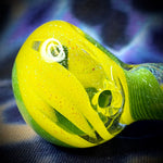 4.5" Yellow/Green Striped Dichro Handpipe by Pharo