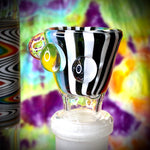 12" Bent Glass Rig Waterpipe Jailhouse Rainbow Wig Wag Rainbow Circ Perc