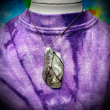 34" Raw Green Quartz Necklace