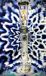 18" Rock Glass Straight Tube Double UFO Perc Waterpipe