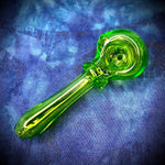 4.25-4.75" Single Maria Electric Green Tube Handpipe by Pharo