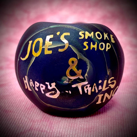3.75" Joe's Smoke Shop & Happy Trails Inc. Sandblasted Handpipe by 207 Glass