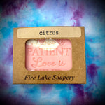 Fire Lake Soapery All Natural Artisan Bar Soap - Love is Patient/Kind