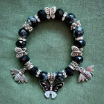 Butterfly Bees Bead & Charm String Bracelet