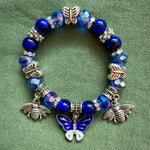 Butterfly Bees Bead & Charm String Bracelet