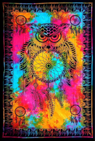 Owl Dream Catcher Tapestry