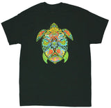 XL Earth Art Sea Turtle Forest Green T-Shirt