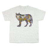 Youth XS Earth Art Wolf Ash T-Shirt