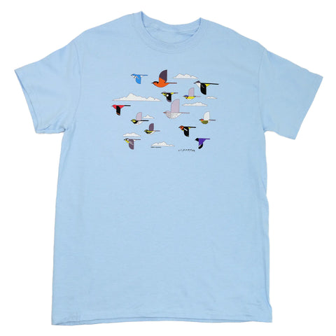2XL Flight Of Fancy Baby Blue T-Shirt