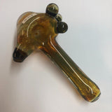 5.5" Fumed Frit Honeycomb Front Handpipe with Triple Bumps