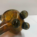 5.5" Fumed Frit Honeycomb Front Handpipe with Triple Bumps