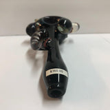 6.75" Black Handpipe with Red Wig Wag Front, Reduction Marble & Opal
