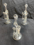 8" Clear Bubbler W/ Milli Made in the USA