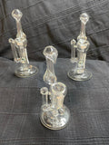 8" Clear Bubbler W/ Milli Made in the USA