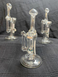 8" Clear Bubbler W/ Milli Made in the USA