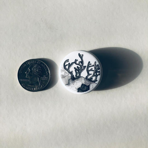 1.25” Coral Button Pin