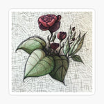 2.75x2.75" #Roses Square Sticker