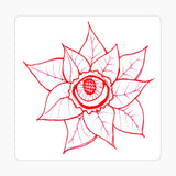 2.75x2.75" Red Eye-Flower Square Sticker